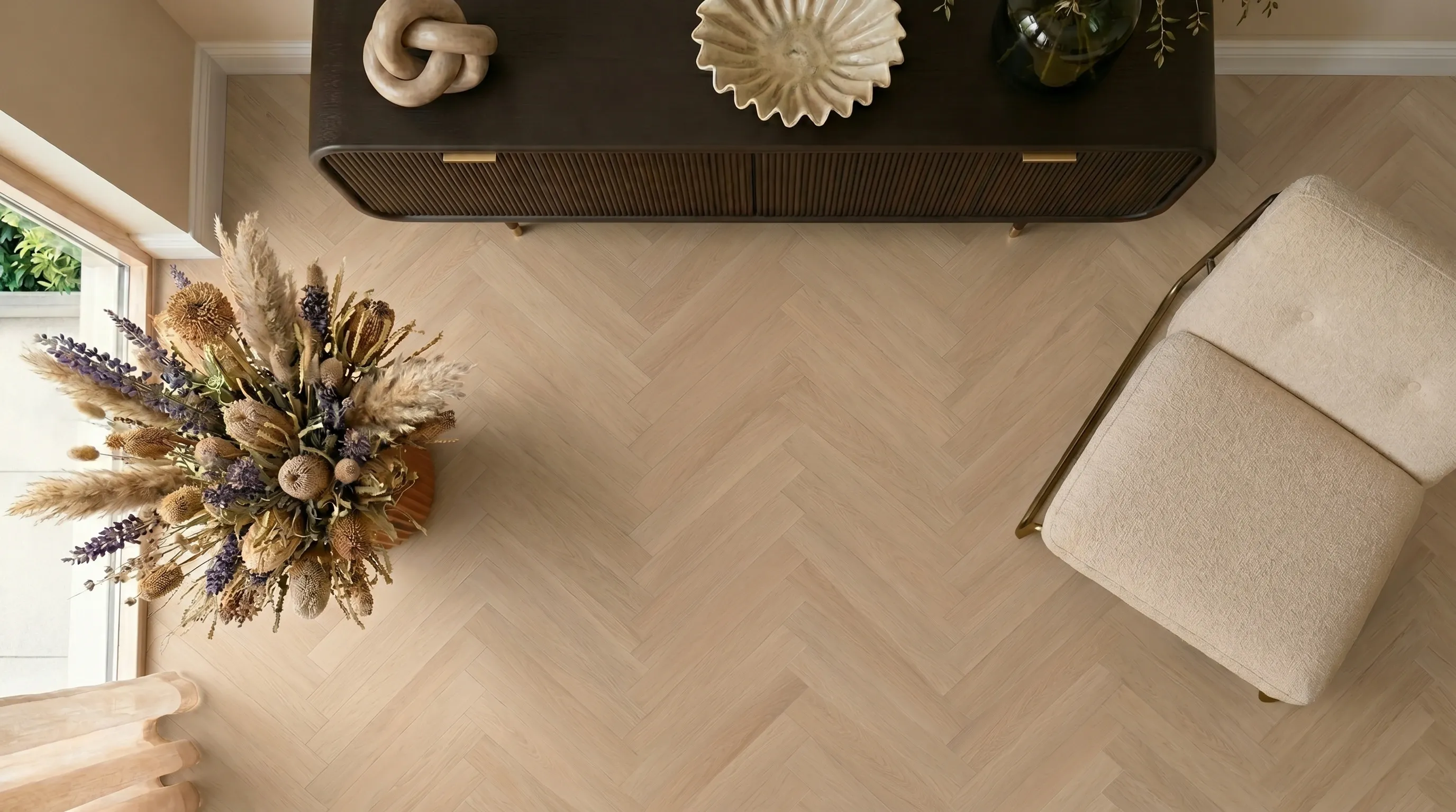 Nature-Oak-Herringbone-Fischgrät-Designvinyl-Klicken-SPC-Rigid